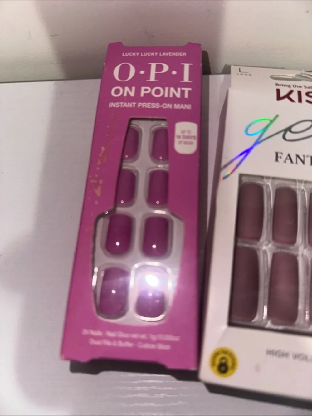 Kiss Gel Fantasy & Bare But Better Nude Press-On Nail Bundle - Pink & Lavender